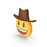 Cowboy Hat Face Button Emoji PNG & PSD Images