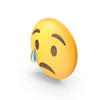 Crying Face Button Emoji PNG & PSD Images