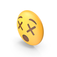 Dizzy Face Button Emoji PNG & PSD Images