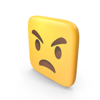 Angry Face Square Emoji PNG & PSD Images