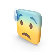 Anxious Face Square Emoji PNG & PSD Images