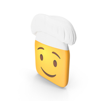 Chef Smiling Face Square Emoji PNG & PSD Images
