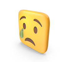 Crying Face Square Emoji PNG & PSD Images