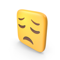 Disappointed Face Square Emoji PNG & PSD Images