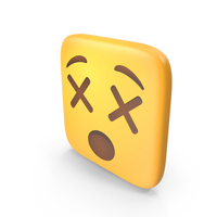 Dizzy Face Square Emoji PNG & PSD Images