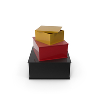 Black, Red, Yellow  Gift Box PNG & PSD Images
