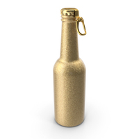 Golden Beer Bottle PNG & PSD Images