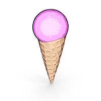 Ice Cream  Round Cartoon PNG & PSD Images