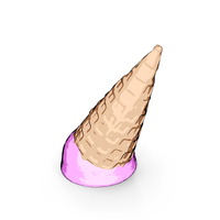 Ice Cream Round Dropped Cartoon PNG & PSD Images