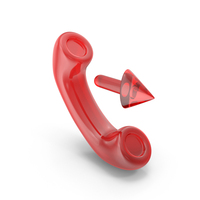 Red Glass Outgoing Call Icon PNG & PSD Images