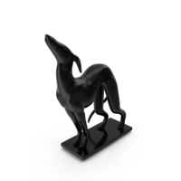 Dog Statuette Black PNG & PSD Images