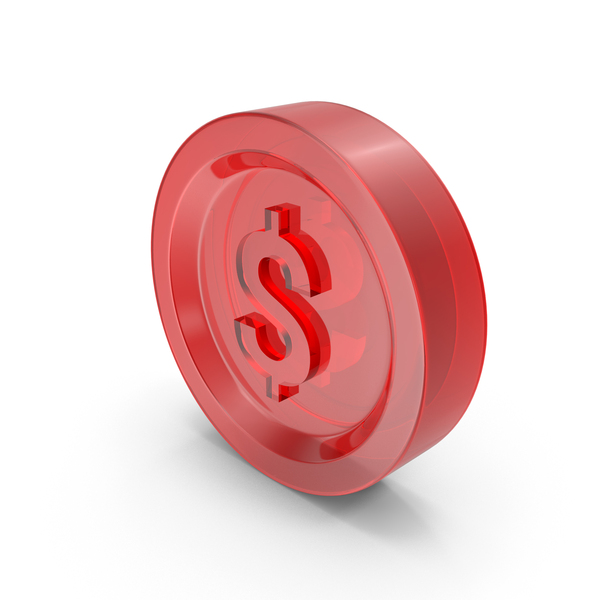 Glass Dollar Coin Icon PNG & PSD Images