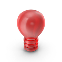 Red Glass Light Bulb Icon PNG & PSD Images