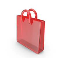 Red Glass Shopping Bag Icon PNG & PSD Images