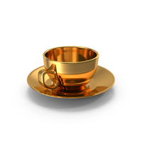 Gold Coffee Cup PNG & PSD Images