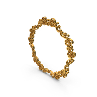 Small Gold Round Border Frame PNG & PSD Images