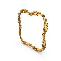 Frame Decorative Ornamental Stylish Square Big Gold PNG & PSD Images