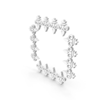 Wreaths Circlets Frame Boarder Decorative Square White PNG & PSD Images