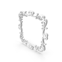 Big White Square Border Frame PNG & PSD Images