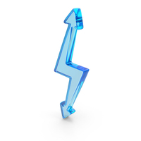 Blue Glass Dual Sided Arrow Power Symbol PNG & PSD Images