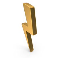 Thunder Bolt Power Energy Gold PNG & PSD Images