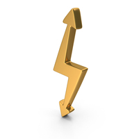 Thunder Bolt Power Energy Gold Two Side Arrow PNG & PSD Images