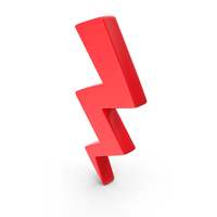 Red Thunderbolt Power Symbol PNG & PSD Images