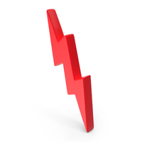 Red Thunderbolt Power Symbol PNG & PSD Images
