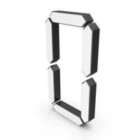 Black & White Digital Number 0 PNG & PSD Images