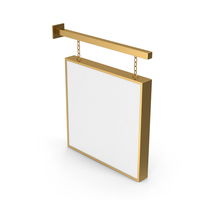 Gold Advertising Board PNG & PSD Images