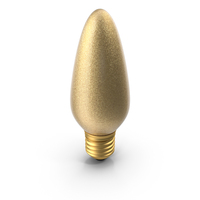 Golden Pointy Lightbulb PNG & PSD Images