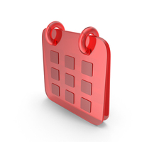 Red Glass Calendar Icon PNG & PSD Images