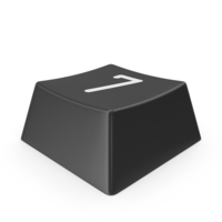 Keyboard Button Black Symbol 7 PNG & PSD Images