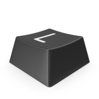 Black L Keyboard Button PNG & PSD Images