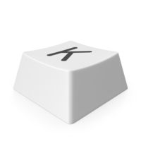 White K Keyboard Button PNG & PSD Images