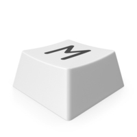 White M Keyboard Button PNG & PSD Images