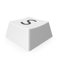 Keyboard Button White Symbol S PNG & PSD Images