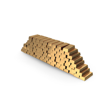 Very Large Gold Bar Stack PNG & PSD Images