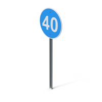 Minimum Speed 40 Road Sign PNG & PSD Images