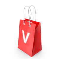 Shopping Bag Letter V PNG & PSD Images