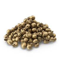 Large Golden Skulls Pile PNG & PSD Images