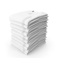 Folded TShirt Round Neck 10 Pile White PNG & PSD Images
