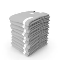 Folded TShirt Round Neck 10 Pile Gray PNG & PSD Images