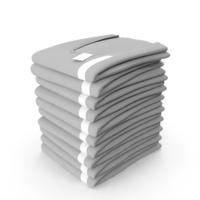 Folded TShirt V Neck 10 Pile Gray PNG & PSD Images