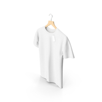 Hanging TShirt Round Neck White PNG & PSD Images