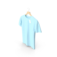 Hanging TShirt Round Neck Blue PNG & PSD Images