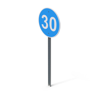 Minimum Speed 30 Road Sign PNG & PSD Images