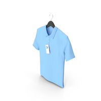 Blue Hanging Polo Shirt PNG & PSD Images