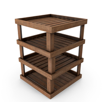 Wooden Shelf Rack PNG & PSD Images