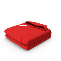 Folded Hooded Sweatshirt 2 Pile Red PNG & PSD Images